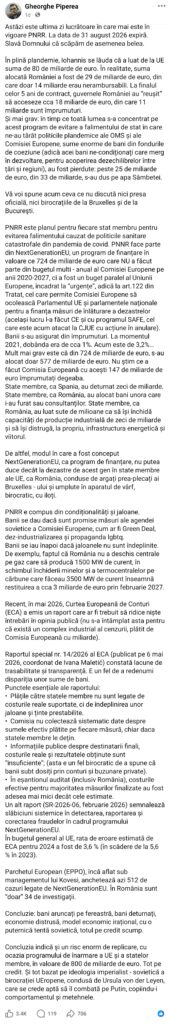 Piperea despre PNRR - 28.08.2026 Piperea despre PNRR - 28.08.2026