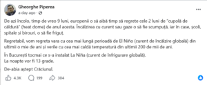 Piperea climate change
