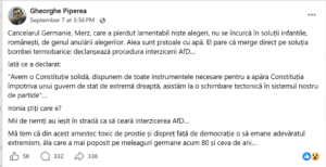 Piperea despre Germania si AfD