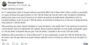 Prețul gazului rusesc