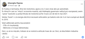 Pret motorina si industria calului